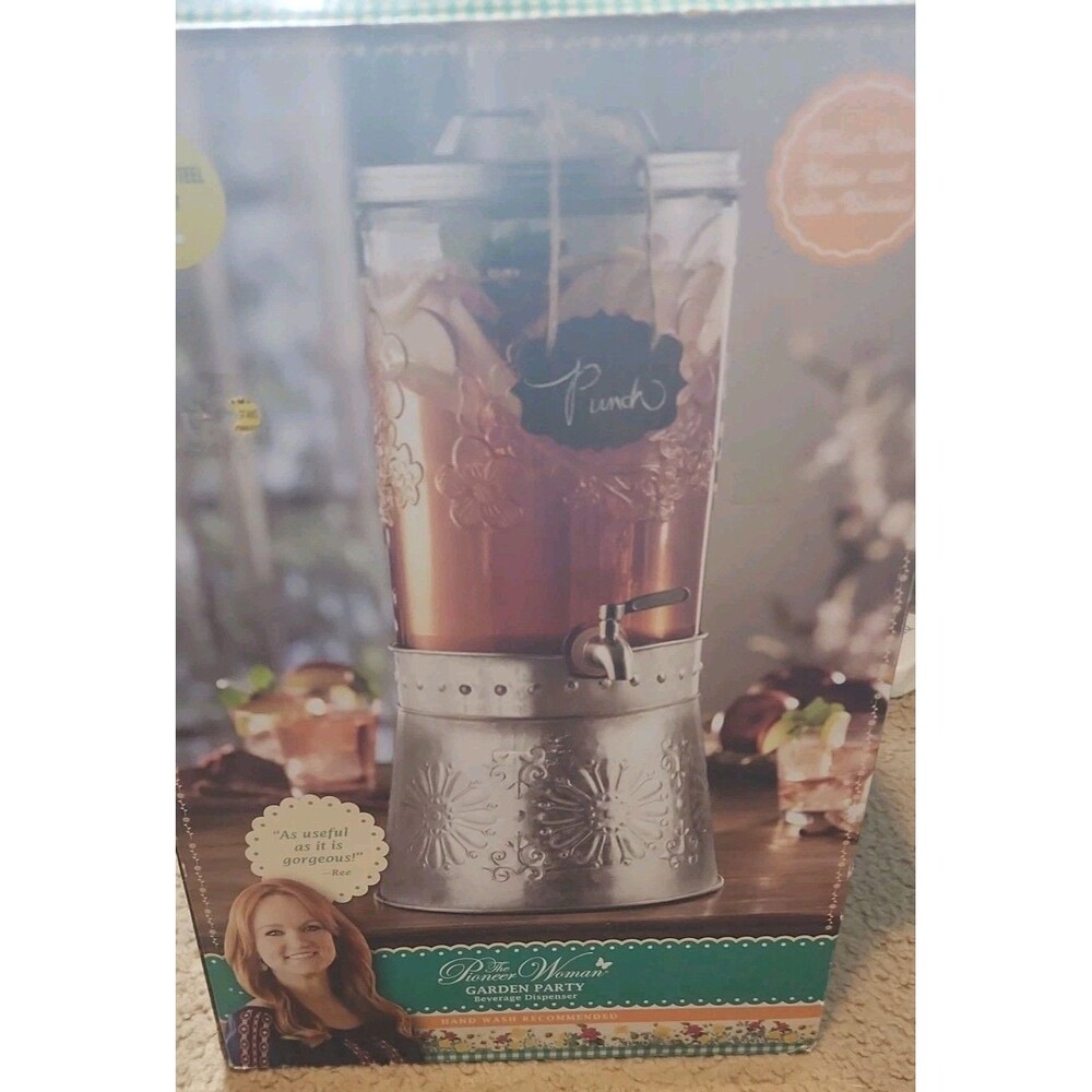 Pioneer Woman Garden Party Drink Dispenser Floral Design New in Box
